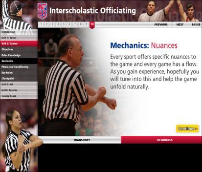 and Staying an Official, Science of Officiating, Art of Officiating Course is FREE to