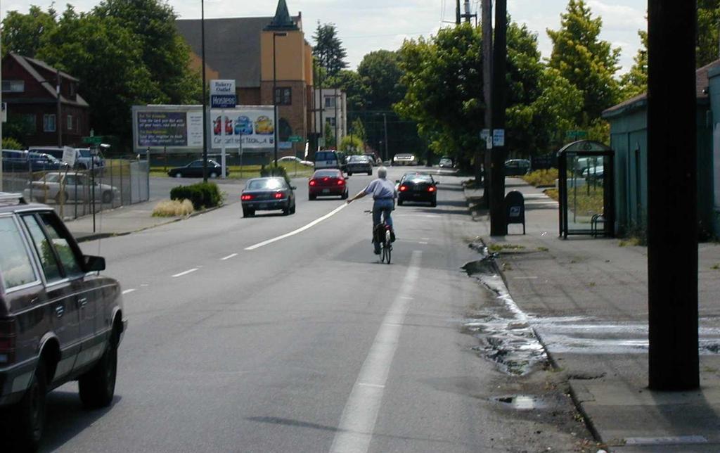 Bicyclists must cross a lane to