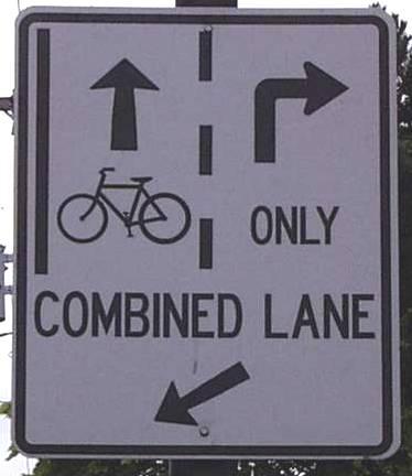 the bike lane area when bicyclists