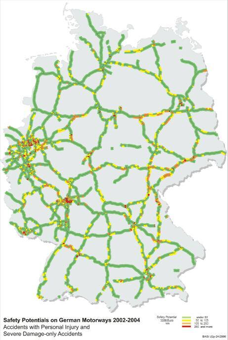 Figure 2 : Map of the German motorway network