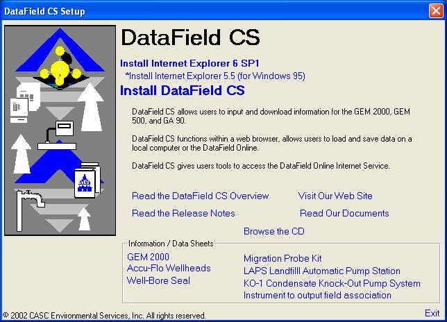 6 DataField CS Software DataField CS is an integrated software program designed to communicate with the GEM 2000, GEM 500 and GA-90 instruments.