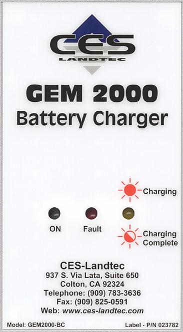 2.6 Battery/Charging The Battery Charger IS NOT covered by the unit UL certification.