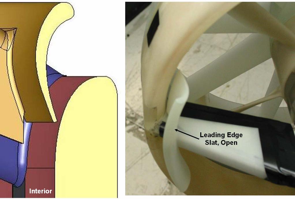 Figure 3-8: Leading edge slat (open configuration) auxiliary control effector profile and