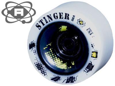 ATOM STINGER SLIM If you cannot find a wheel that grips on your surface, look no further. Utilizing the hybrid GO THANE compound, Stinger provides unprecedented grip while still maintaining roll.