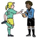 SUBSTITUTIONS Fourth Official Confirms substitute: Is listed on the official roster Has an authentic substitution pass Equipment conforms to Law 4 Stands at halfway line with substitute slightly
