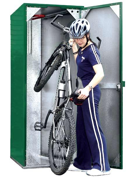 Outdoor Vertical Bike Lockers Vertical Bike Lockers are a revolutionary new way of storing bikes securely.
