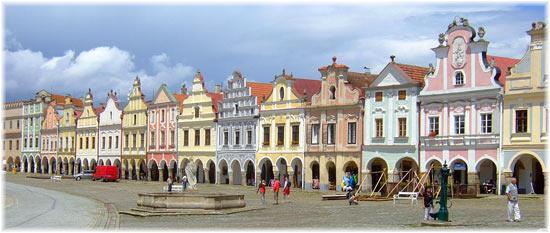Arrive in Slavonice and travel by local train to the town of Telc, listed as a UNESCO World Heritage Site for its perfectly preserved Renaissance town centre.