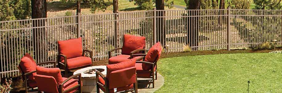 fencing overview Home Series Traditional Picket Fencing Marble Onyx Slate Basalt 72" wide panels with standard pickets Square 1" rails Features Corigin and SolarGuard technology Haven Series