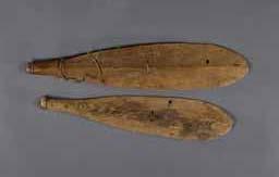 Item number: Fry0156 Item Number: Fry0156 Category: Paddle Materials: Wood Description: King Island kayak paddle blades.