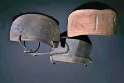 Item number: Fry0040 Item Number: Fry0040 Category: Visor Period: 1850-1875 Materials: Wood Description: Eskimo visors were utilized to protect one's eyes from the intense sun reflecting off the snow