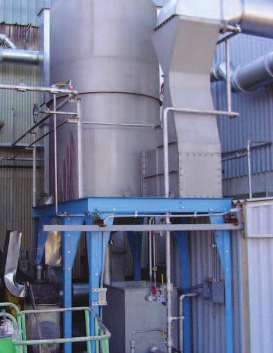 Chart 1 shows the comparison of a typical 10,000 cfm, low energy scrubber and dust collector.