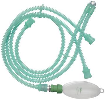 Respiration Tubings 9 mm Respiration Tubings made of Silicone Color: light green (coil), clear (tube), 10 I.D.