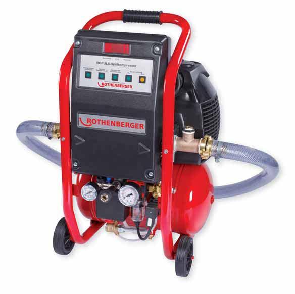 Flushing Compressor ROPULS Flushing Compressor For flushing of drinking water pipes through pulsed compressed air/water mixture Ideal for cleansing of floor heating systems Compact and sturdy design
