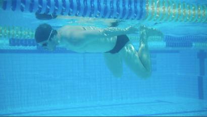 Hand To Heel Kick This drill is commonly used by elite breaststrokers. To do hand to heel kick, kick on your front with your arms by side.