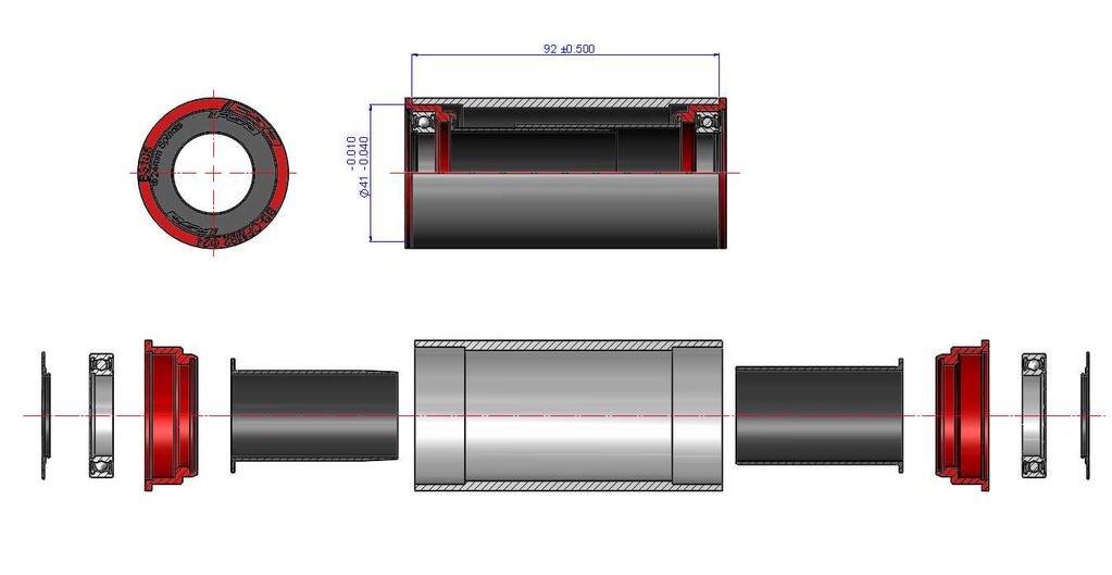 92 Description: 92 is the term for MTB frames that have a bottom bracket shell of 92mm. A few companies using this standard instead have a dimension of 89.5mm.