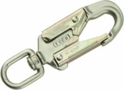 Opens 3/4 Swivel-Eye Double-Lock Safety Hook Drop-Forged Steel Rated at 34 kn
