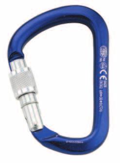 KNG-462-CSL Opens 5/8 Classic Oval Screwlock Carabiner Aluminum Rated at 22.3 kn (5,000 lbs.) L.O.A.: 4.0 WT.: 2.
