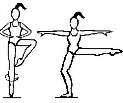 Back Split with ring, trunk forward at horizontal