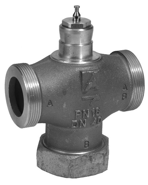 Dimensions VRB / VRG + AMV(E) 15, 16, 25, 35 Rp * G ** G ** G** Rp (see ordering, part accessories, page 2) VRG 3 / VRB 3 (as 2-way valves) Type DN Connection L L 1 H H 1 H 2 H 3 Weight mm mm mm mm
