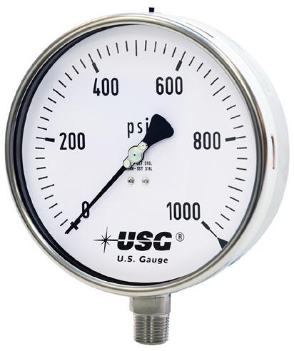 All Model 656 gauges are made with seamless 316L SST Bourdon tubes, which reduces concerns about tube fatigue and stress corrosion cracking.