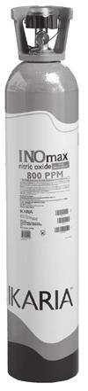INOMAX Cylinder 88-Size For an 88-Size 800 ppm Cylinder Concentration* (Illustrative Only) Duration Chart (88-size) FLOW 5 L/min 10 L/min 20 L/min 40 L/min INOMAX Dose (ppm) 5 39 Days 19.5 Days 9.