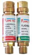 What are Flashback Arrestors Flashback Arrestors prevent reverse flow of gases with built-in check valves and extinguishes flashback fire with a stainless steel sintered element.