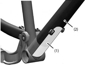 This plate protects the carbon (composite) chainstay from damage in the event the chain is dropped