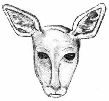 Doe The doe with her slender frame, Standing near the tree line, Her pointed ears twitching nervously, At every sound.