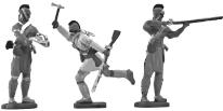 00 WWII German Infantry Company HQ Section EXPGRM05 (9 figures) Includes one team of gunner and loader firing light machine gun mounted on tripod, rifleman kneeling firing sniper rifle, panzerfaust