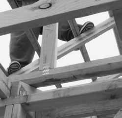 Make sure you place your feet where the truss and batten intersect.