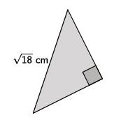 6. What is the length of the unknown side of the right triangle shown below? Show your work, and answer in a complete sentence. The length of the hypotenuse of the right triangle is ft. 7.