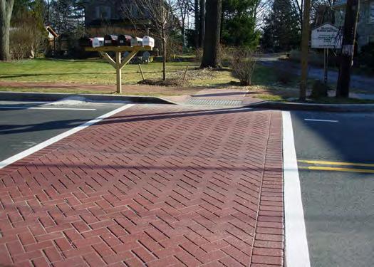 4 Sidewalks at 4-6 in width shall be built and maintained, using concrete, brick or other unit pavers. 9.