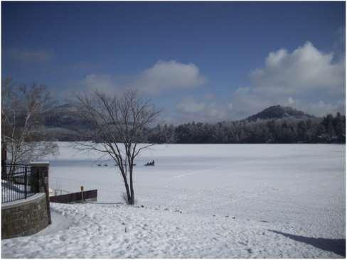 Mirror Lake; frozen over