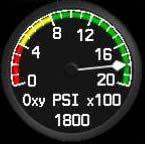 Oxygen Indicator Figure 4 Typical Cirrus Perspective MFD Engine Page Figure 5 - MFD Oxygen Pressure