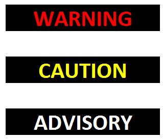 The Cirrus Perspective provides secondary annunciation on the PFD in the Alerts Window with Audio Alerts. The three types of Alerts are Warning, Caution and Advisory as shown in Figure 7Error!