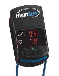 Pictoral of FlightStat FlightStat Key Features Figure 20 - Nonin Medical FlightStat Pulse Oximeter Two AAA-size batteries power the FlightStat for approximately 18 hours of measurement time (1,600