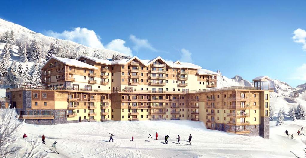 Le Coeur des Loges 166 apartments in a beautiful part of Les Menuires Superb ski-in ski-out location close to many