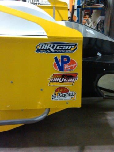 Mandatory decals include, but are not limited to; DIRTcar, Super DIRTcar Series, VP Racing Fuels, Pole Position Raceway, Dig Safely 811, Bicknell Racing Products, Bilstein, Hoosier.
