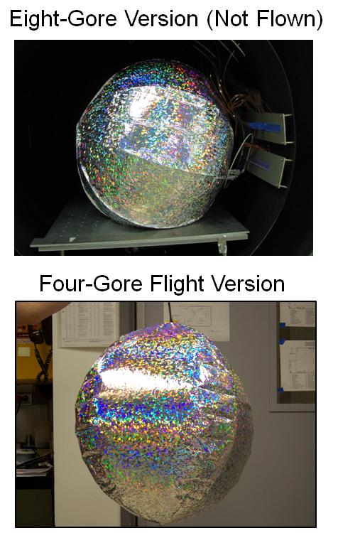 Example #2: The AeroCube-3 Balloon Geometry: Round Uniform cross section Material: Aluminized Mylar Runs hot Benefits Sealed using industry method (party balloons) of melting inside polyethylene