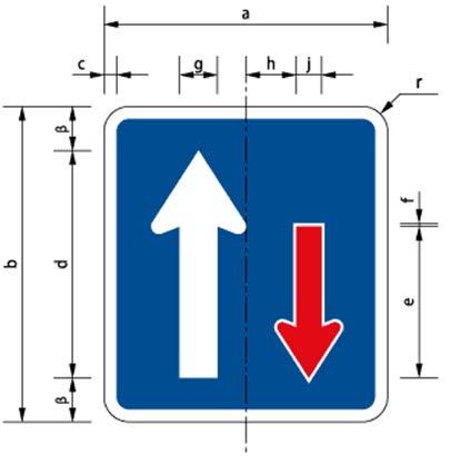2-22 Part 1 Signs PW 44 a : 0 b : 100 c : d : 120 e : 15 f : 10 r : 50 125 75 150 20 10 50 150 90 180 25 10 All dimensions are in millimetres unless otherwise specified.