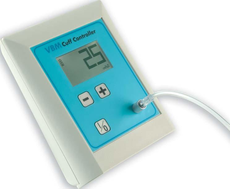 Cuff Controller automatic Cuff Pressure Gauge for tracheal tubes with high volume, low pressure cuffs - allows to seal with lowest pressure to reduce the risk of mucosal ischemia and pressure