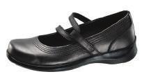 APEX - Janice 5-11 (half sizes 12, 13,, Extra, Pewter Full grain leather upper with adjustable hook and loop straps.
