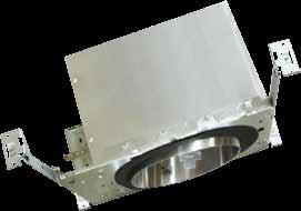6 Sloped Ceiling Medium Base IC Housing 6 IC Airtight Double Wall New Construction Can be used in insulated ceilings with lamps up to 90W. Fits in 2" x 8" joist construction.