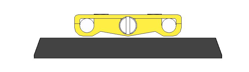 The form of this basic frame shape is shown below in Figure 57 with the gap between the ski and frame evident. The idea of a removable ski binding was also explored in this section of the design.