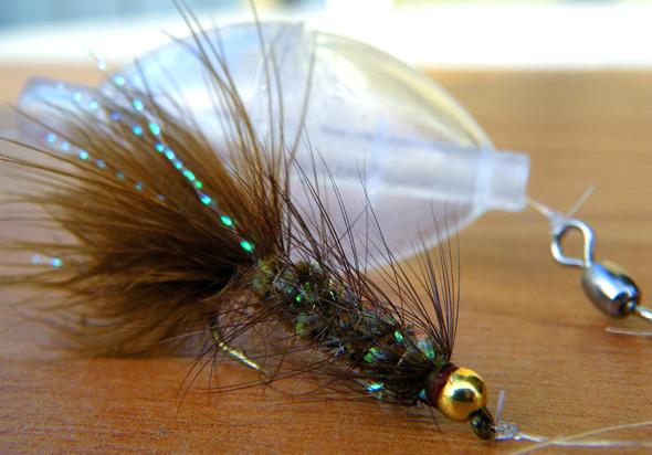 When the trout are near the surface in the spring and fall, the old school Bug and Bubble is the ticket.