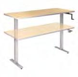 Influence tables readily convert from sit-to-stand with either a crank or a counterbalance mechanism.