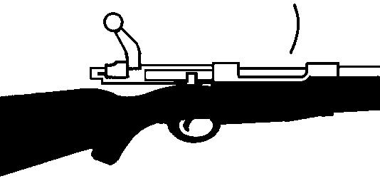 To fire the rifle: When a cartridge is chambered and the rifle is pointed in a safe direction, put the safety in the Fire position. Pulling (squeezing) the trigger will discharge the cartridge.