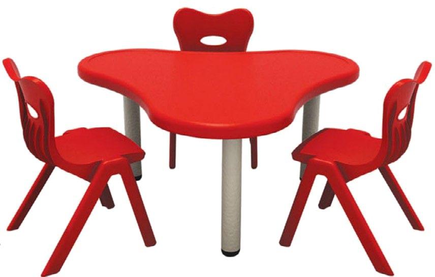 PLASTIC KINDERTABLE This table is a desktop edge humanized design, with