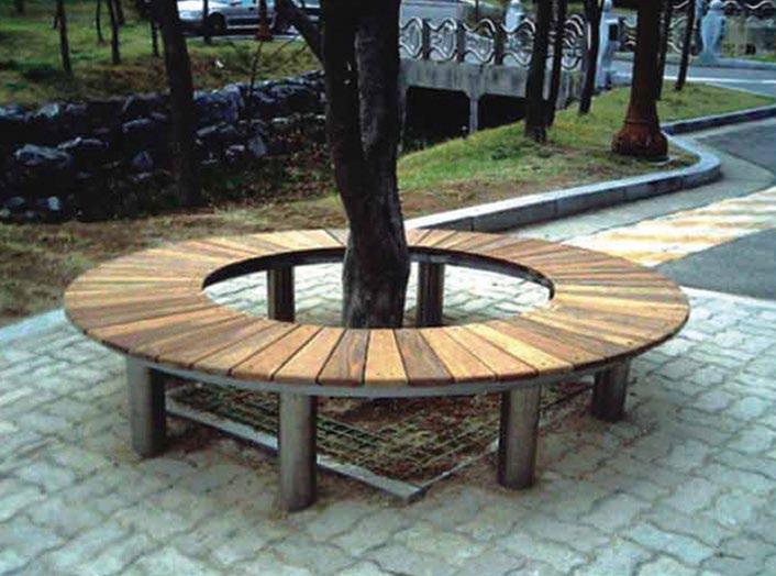 CIRCULAR BENCH Circular Outdoor Wooden Benches Rounded Tree for Gardens and Park.