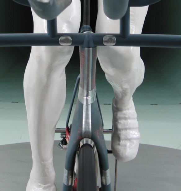 Figure 36 One of a series of SLA models used to measure the sensitivity of aero drag to variations in head tube thickness.